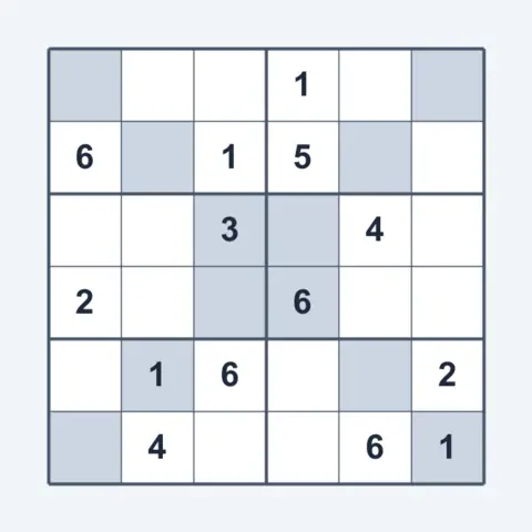 Köşegenli Sudoku 6×6